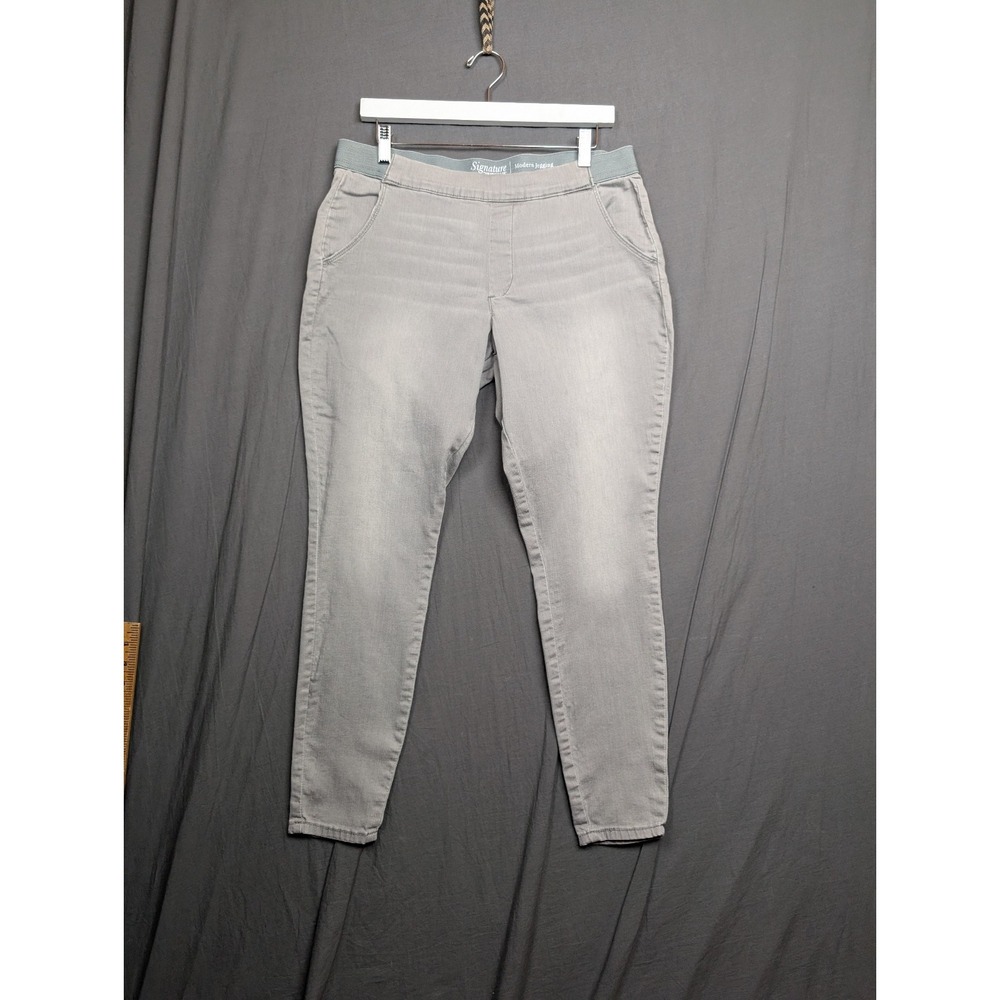 Signature Levi's Womens Jeans Gray Modern Jeggings ‎ Pull On Jeans Siz 14